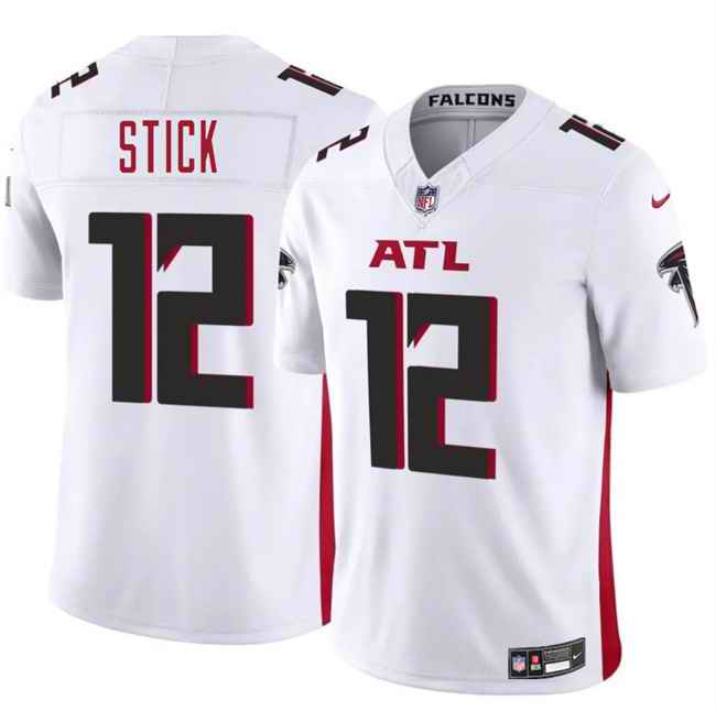 Men's Atlanta Falcons #12 Easton Stick White 2025 F.U.S.E. Vapor Untouchable Limited Stitched Football Jersey